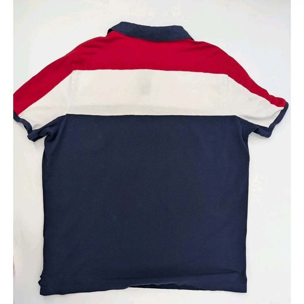 Polo Ralph Lauren Mens XL Classic Red White Blue Colorblock Polo Shirt Preppy
